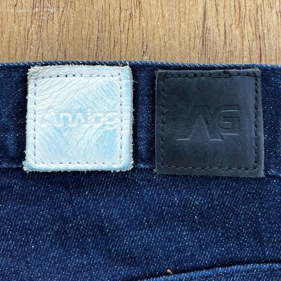 ANALOG MEDIAN JEANS MEN’S sz 33W 33L Regular Fit Dark Wash Straight Leg - Picture 7 of 12